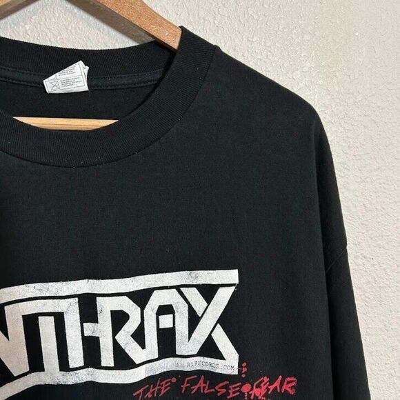 Anthrax Band Tee T-Shirt Mens XL Metalcore Short Sleeve Graphic T Racket One - Picture 5 of 8